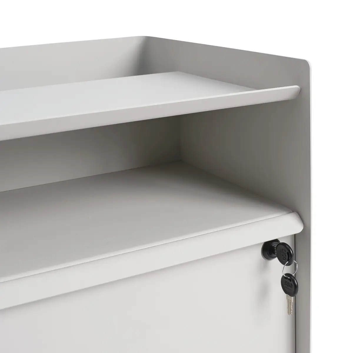 Folded Trolley høyde 61,5 cm – Skuff – Skuff med lås – Grå