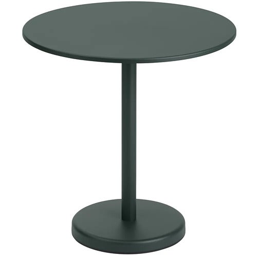 Linear Steel Bistrobord Ø70 cm Dark Green 
