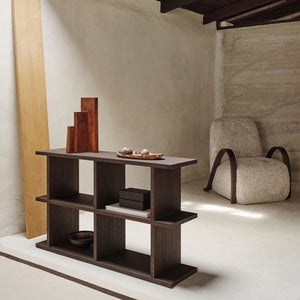 Kona Bokhylle 2x2 - Mørkbeiset eik