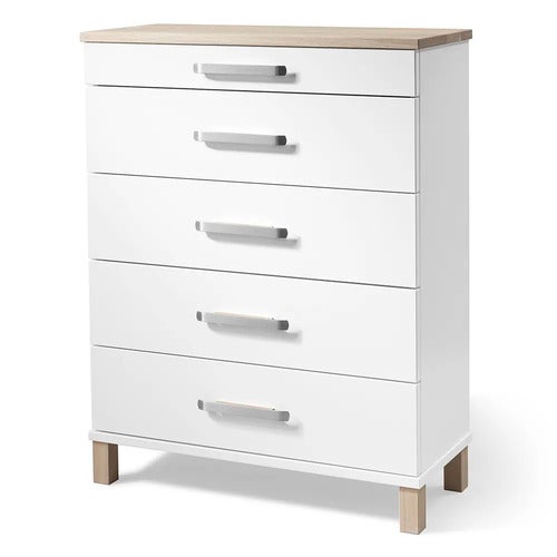 Nadja Kommode H93 B70 Hvitlakkert/Hvitoljet eik