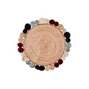 JUNI matte natur/flerfarget Ø90 cm