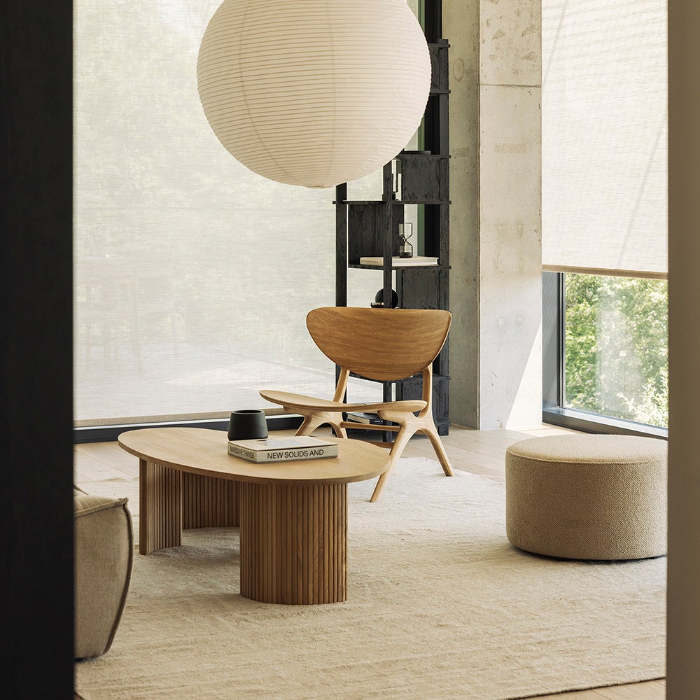 Boomerang salongbord eik 126x74 cm