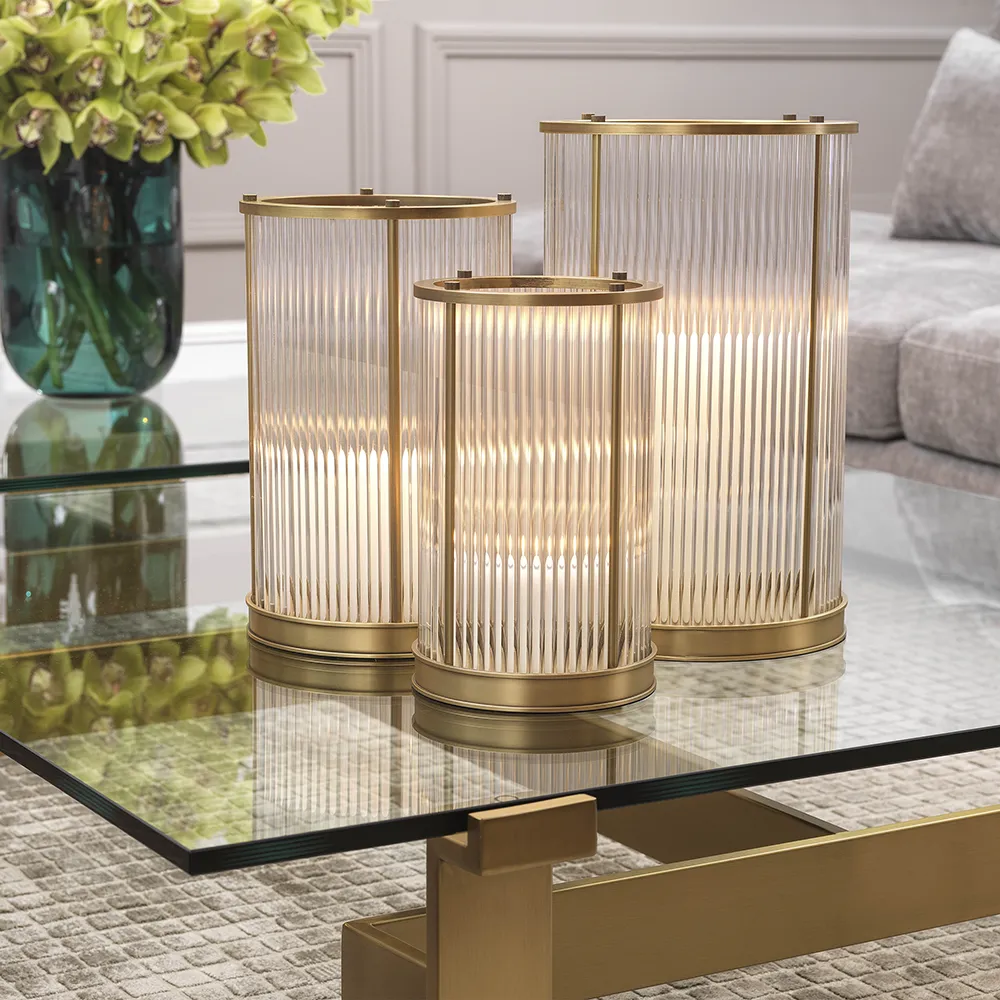 Hurricane Mayson L Antique Brass Lyslykt