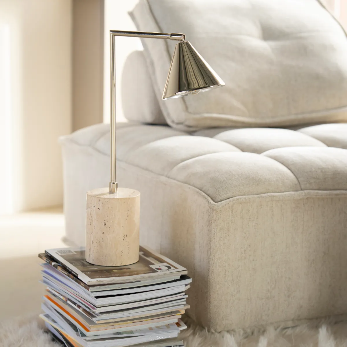 Table lamp Lumina - silver 21x12x50 cm