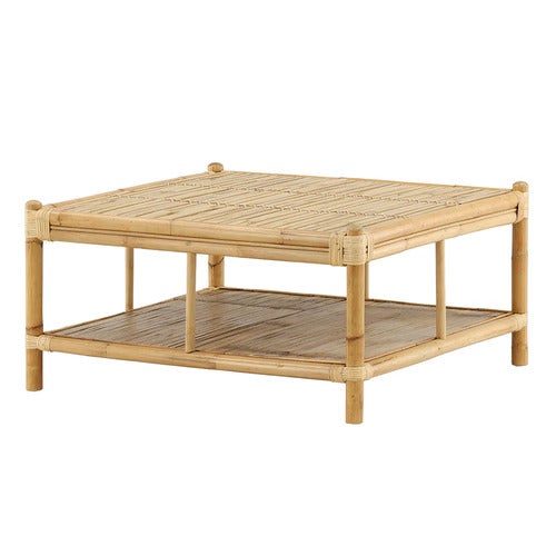 Cane salongbord 90x90 cm Bambus