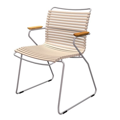 CLICK Rammestol Beige/grå/Bambus