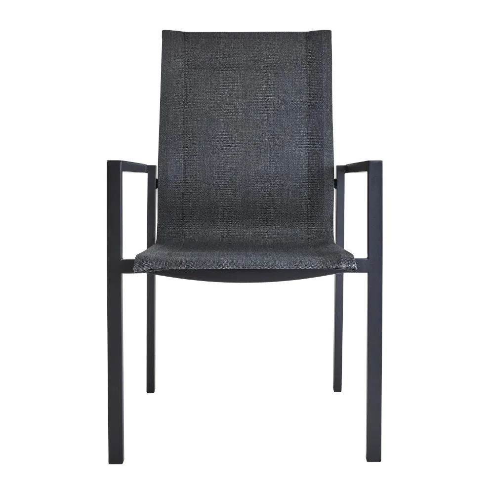 Stol med armlener Black/Black