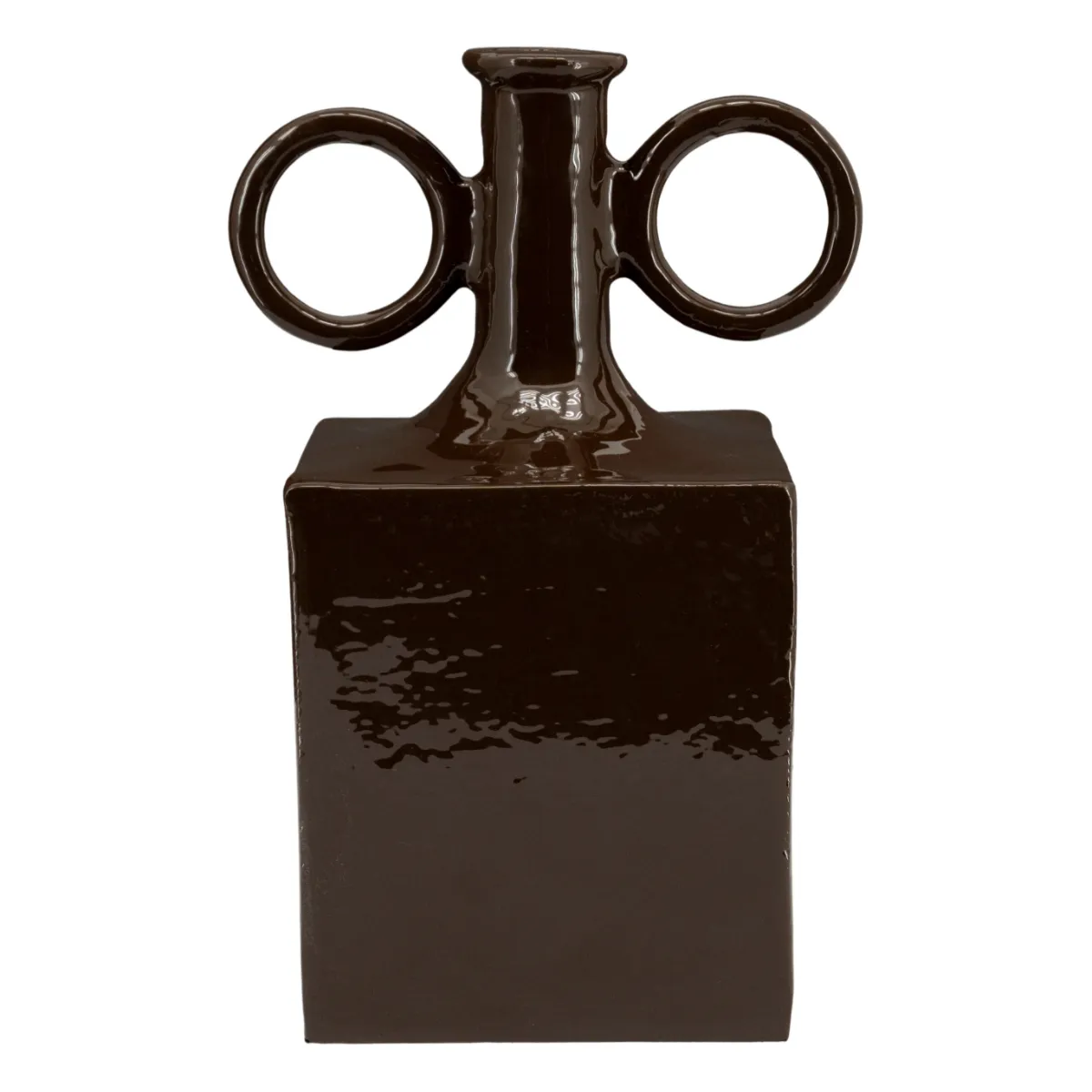Oro 1 vase 21x16x31,5 cm aluminium brun