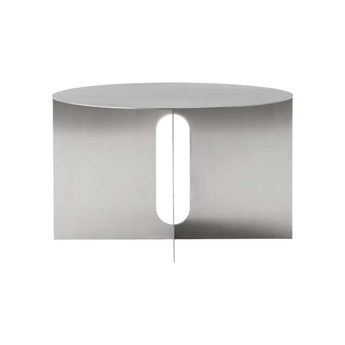 Androgyne Sidebord/understell børstet stål - Ø63 cm
