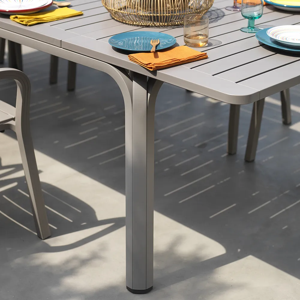 Alloro matbord 100x140-210 cm White Tortora