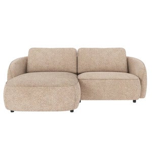 Norris sofa 3-seter sofa chaiselong venstre stoff Anna lys beige