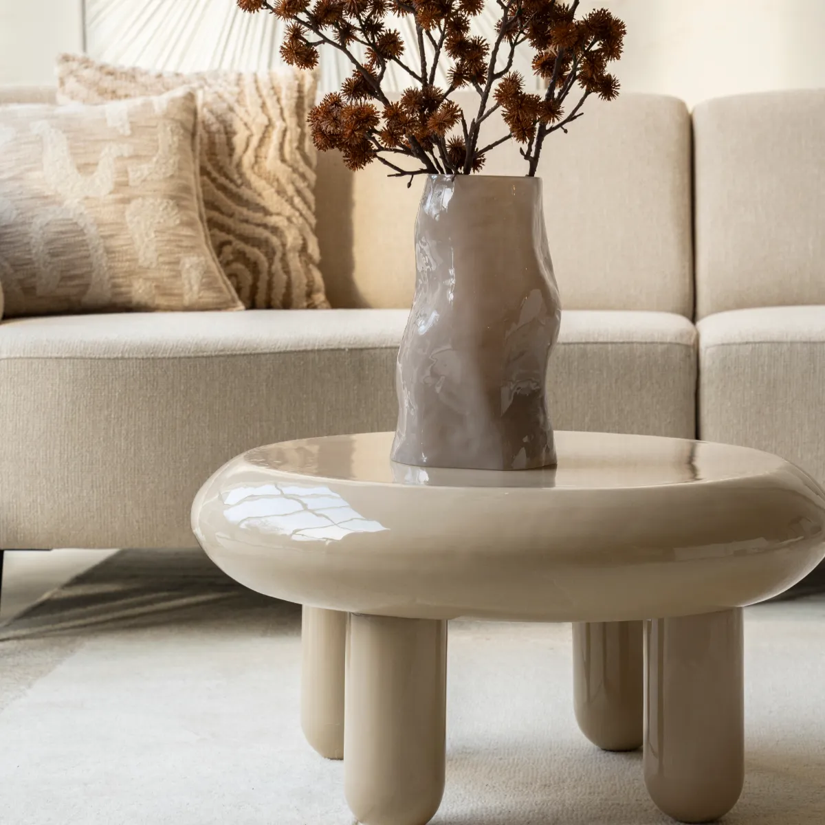 Balloon Salongbord- beige 70x70x35 cm