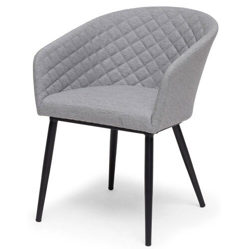 Oxhult stol 2-pakke grå aluminium