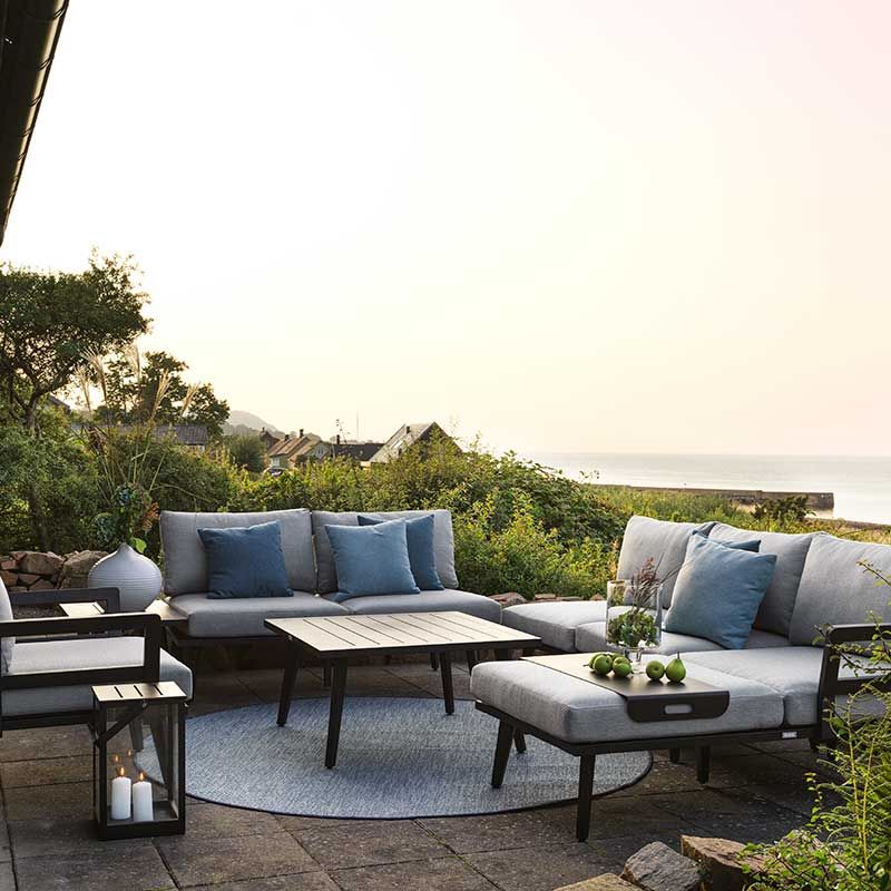 Villac sofagruppe svart Brafab