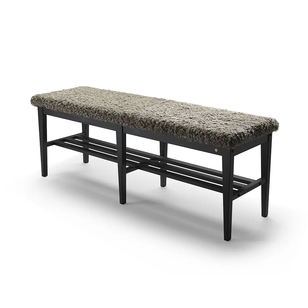 Nadja Bench 130 cm Svartbeiset ask/safeskinn Sahara