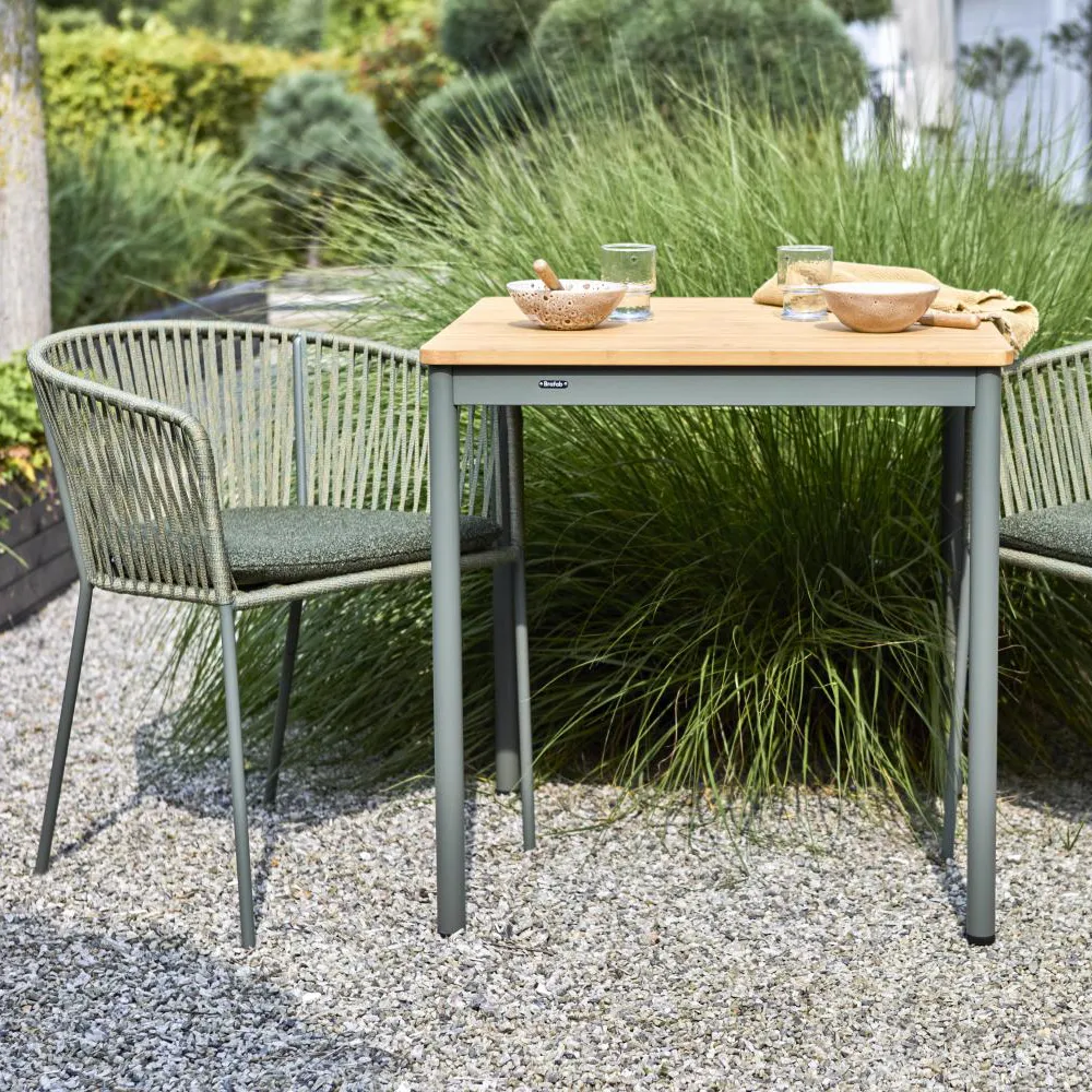 Nox Bistro bord 70x70 - Bambus/Nordisk Grønn