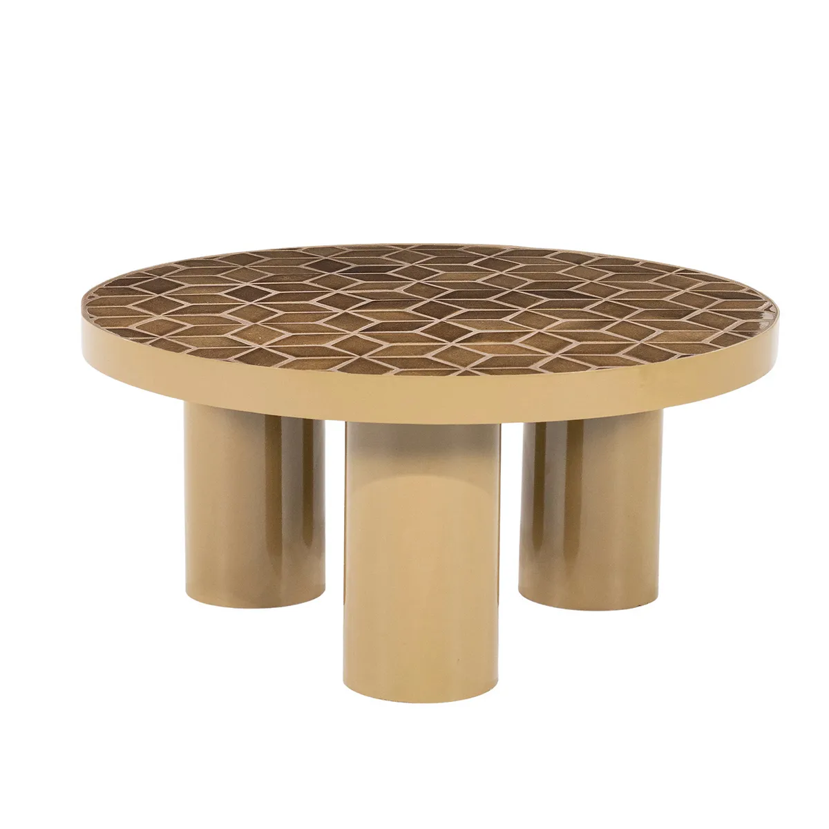 Sofabord Patterna med Bordplate av mosaikk Brown