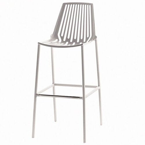 Rion barstol 78 cm med høy rygg Hvit Fast Design