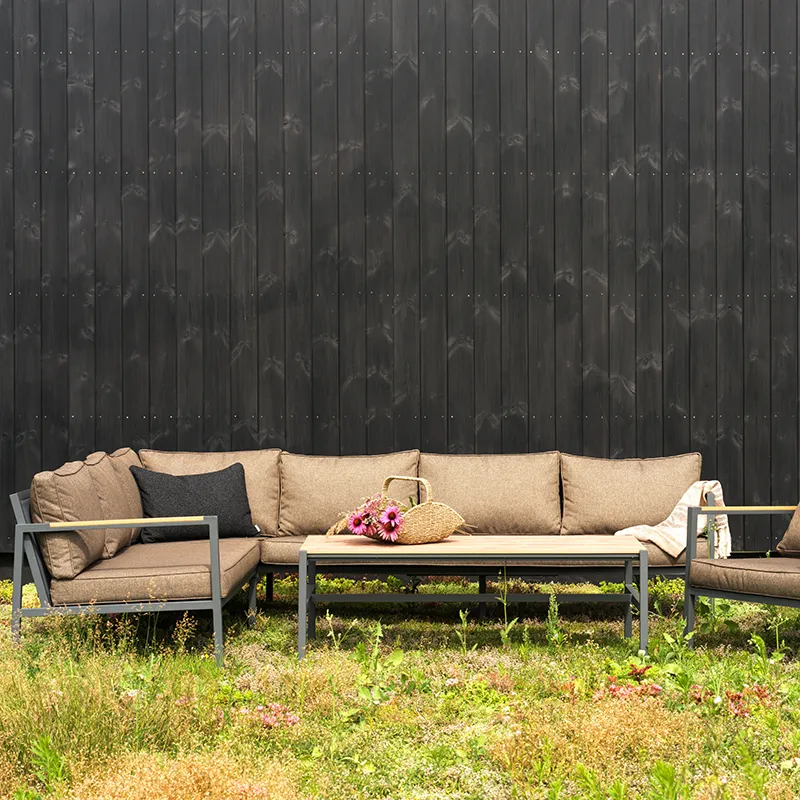 Cap hjørnesofa Stor Anthracite / Brown 