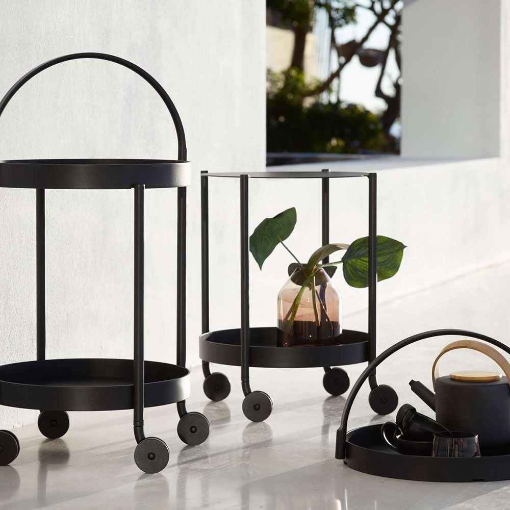 Roll Vogn / Sidebord Hvit