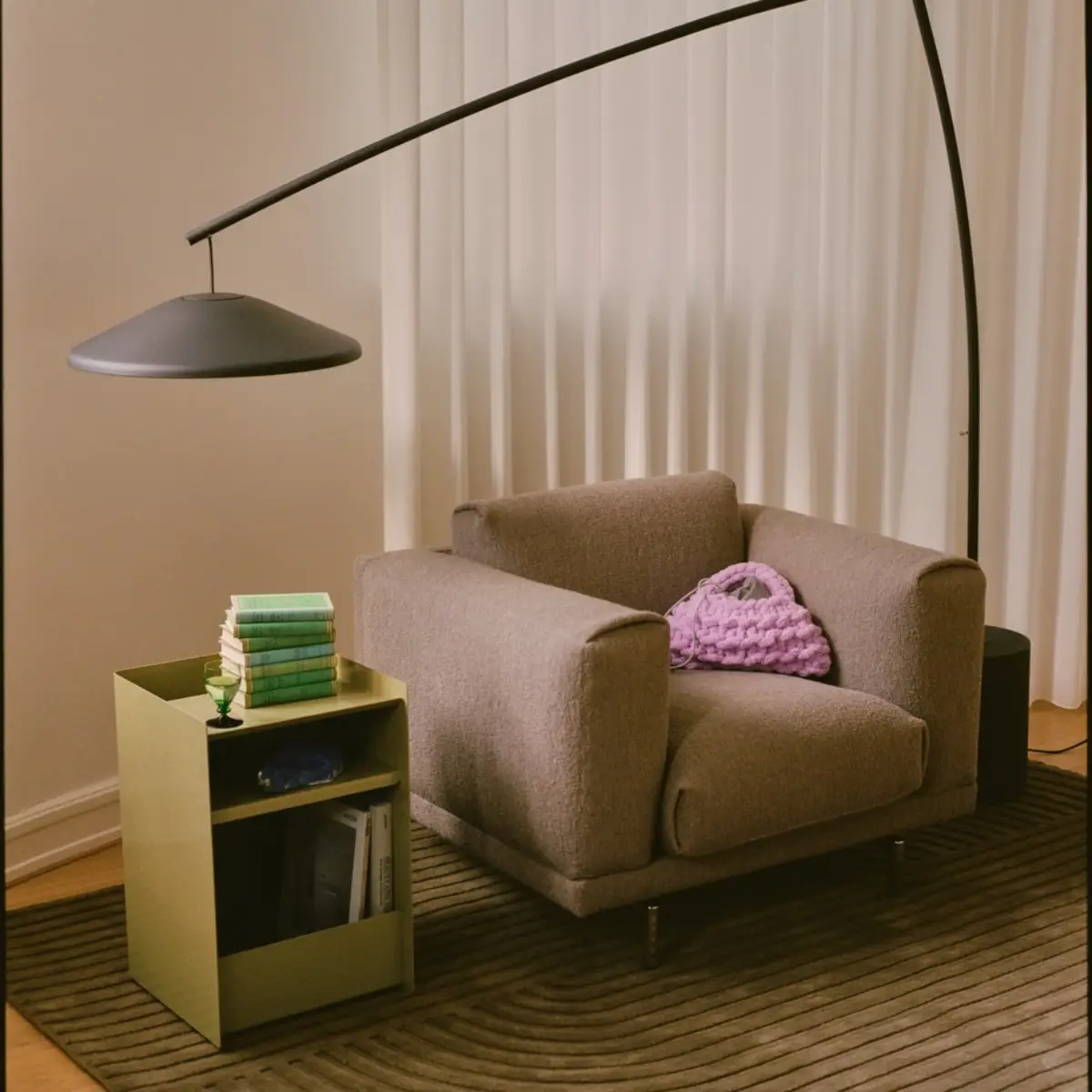 Relevo Teppe Quattro - 170 x 240 cm - Taupe