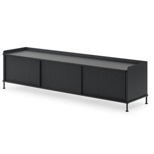 Enfold skjenk 186 x 45 cm  - Black Anthracite Black