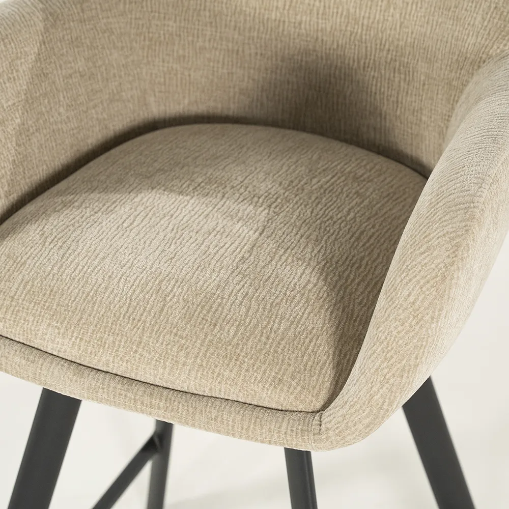 Bliss barstol med armlener - taupe