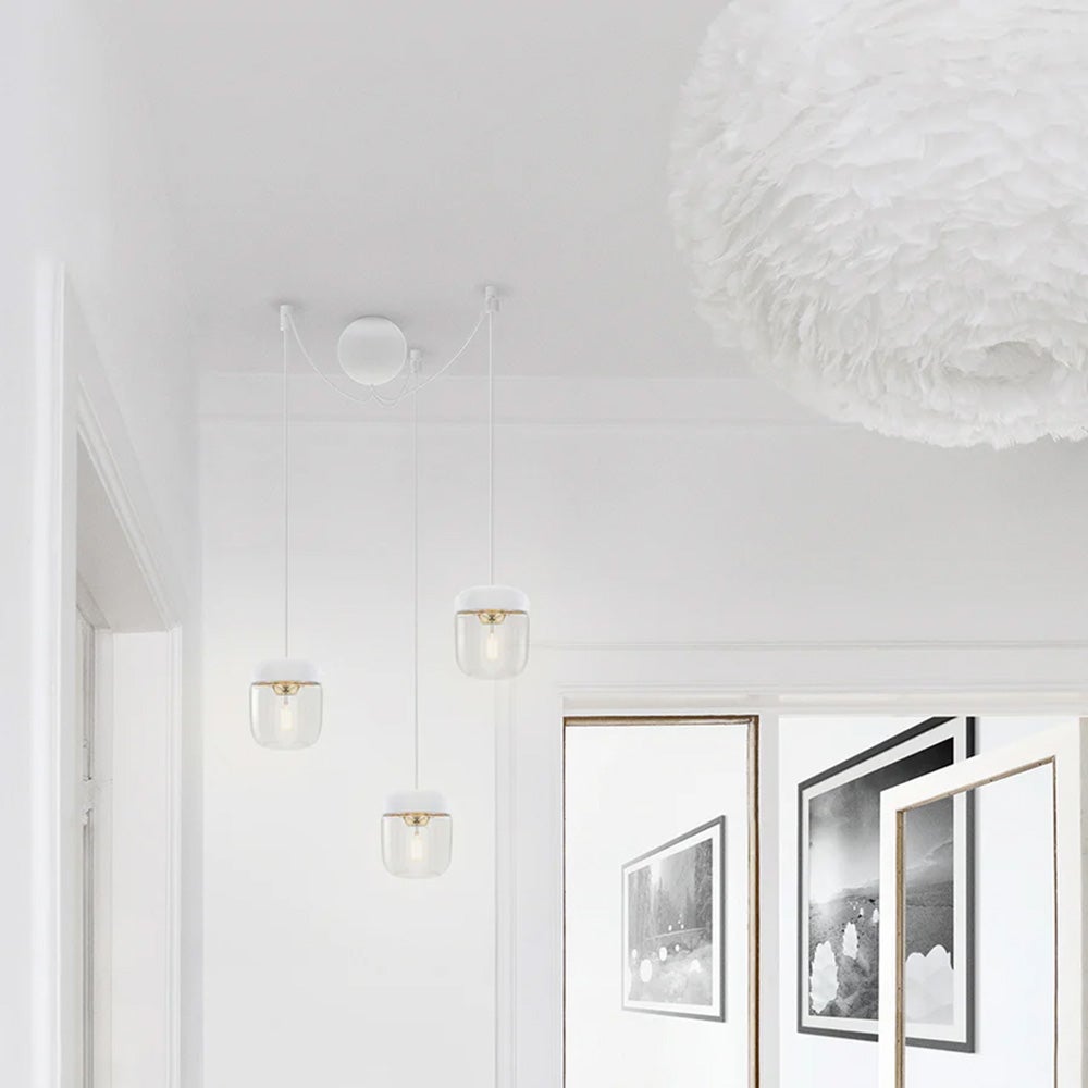 Cannonball Cluster Ø12 cm ledningssett Trippel White