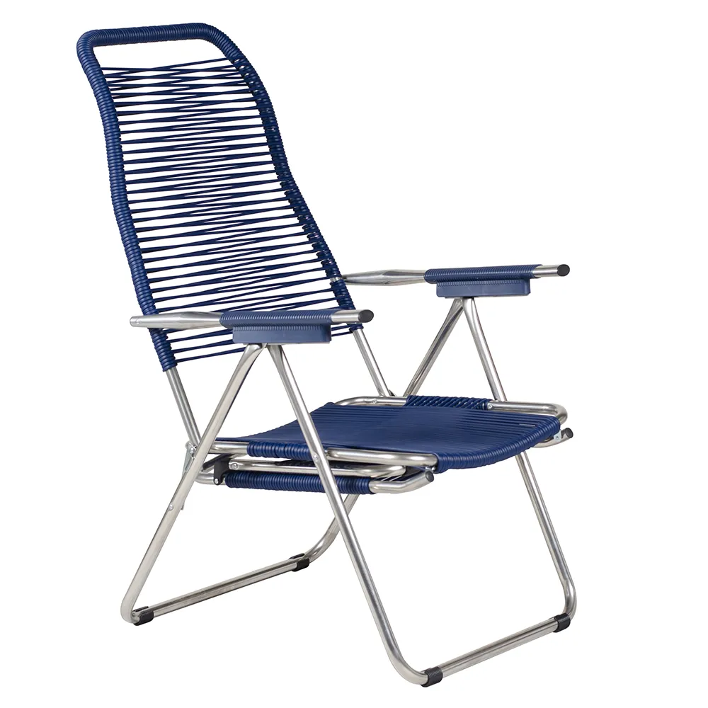Spaghetti footrest blue matt aluminium