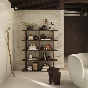 Kona Bokhylle 2x4 - Mørkbeiset eik