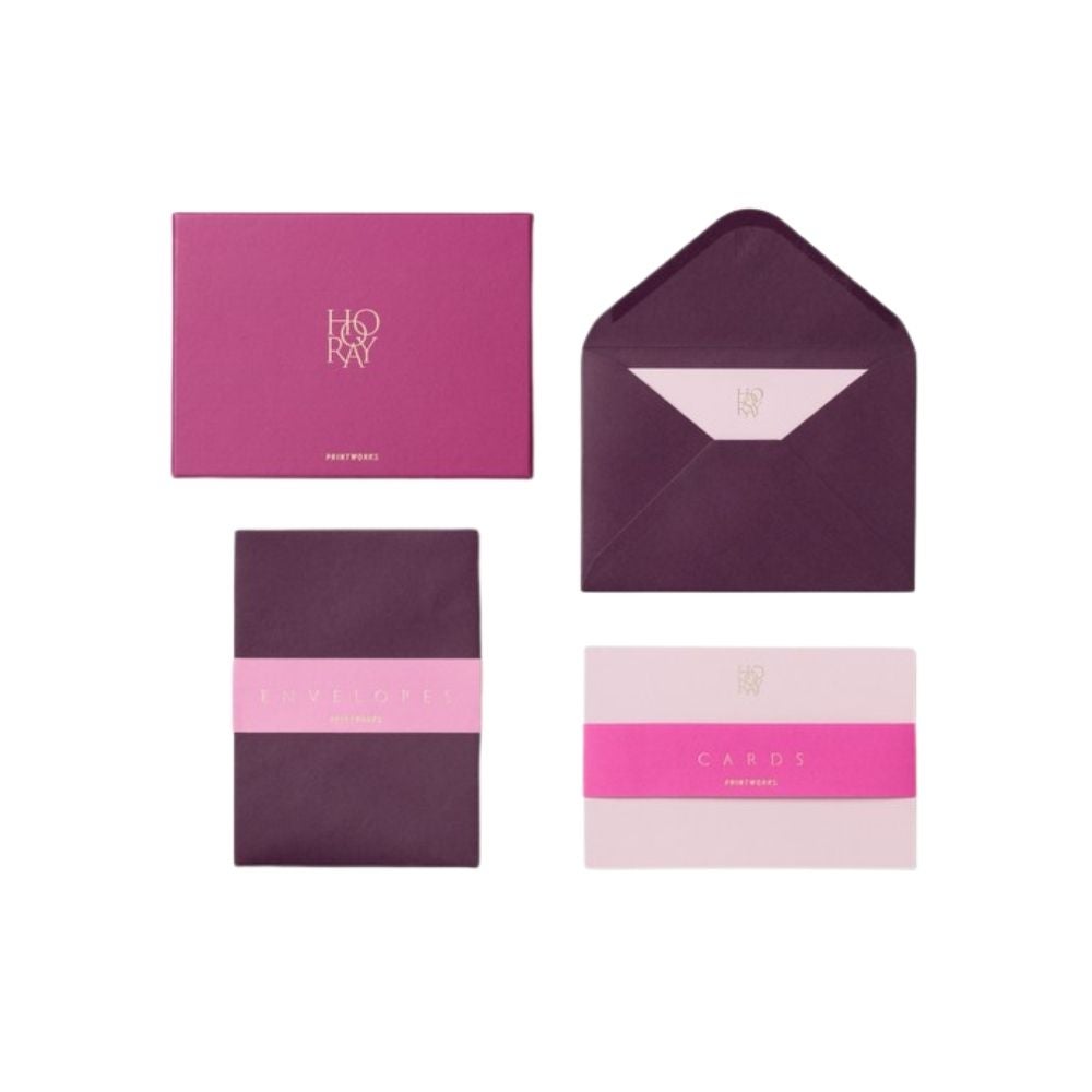 Card & Envelope Set - Hooray Cerise