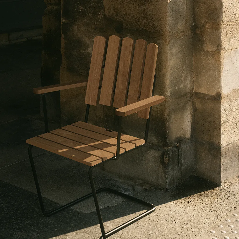 A2 Lenestol Oljet eik / svart ramme