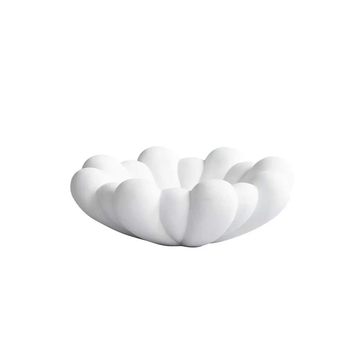 Håndlaget Dekorasjonsskål Bloom Bone White Ø 28,5 cm