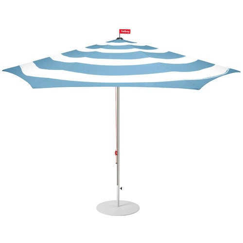 Stripesol parasol wave blue incl. base light grey