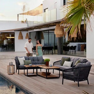 Ocean 2-seters sofa Dark grey Soft Rope