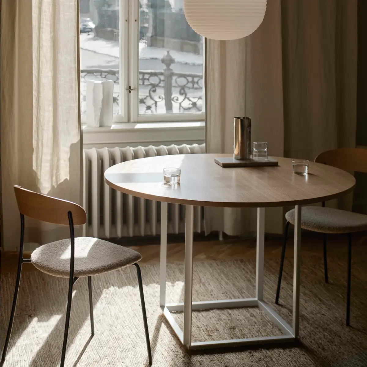 Florence Spisebordsstativ Lite Metallisk Hvitt