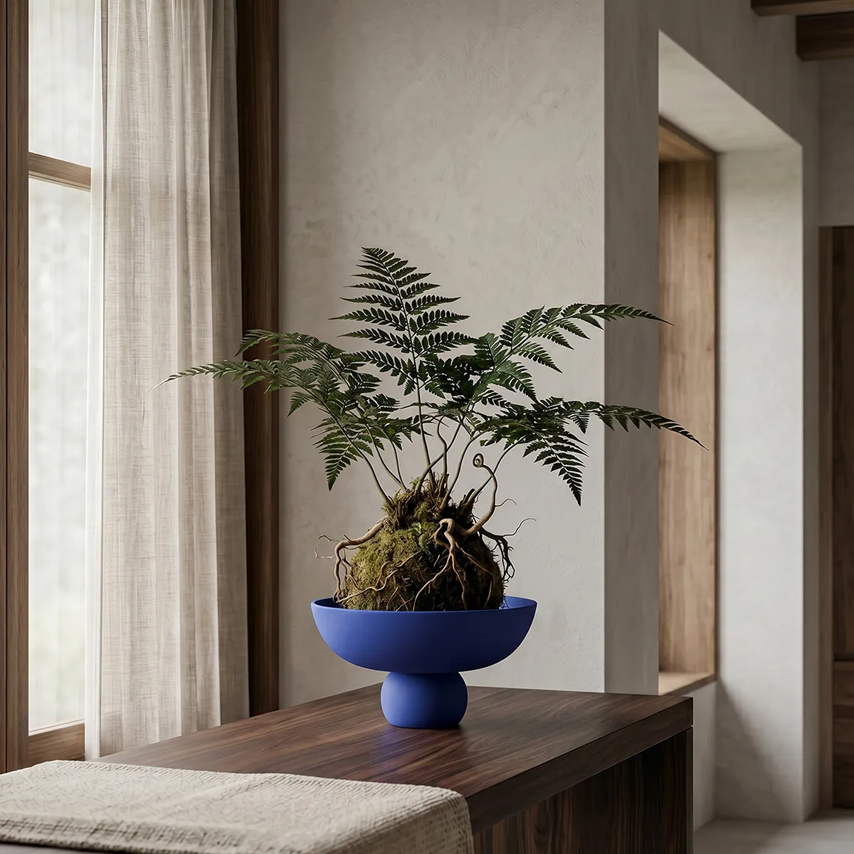 Håndmalt dekorasjonsskål Baburu Mini Marrakech Blue Ø 20 cm
