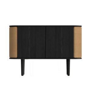 Treasures skap med 2 dører, svart eik/Sugar Brown