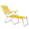 Spaghetti footrest yellow matt aluminium