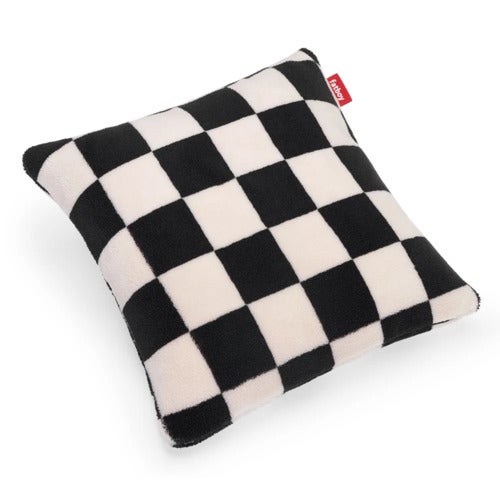 Square Pyntepute teddy chess black ecru