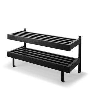 Nadja Skohylle 80 cm Svartbeiset eik/mattsvart stål