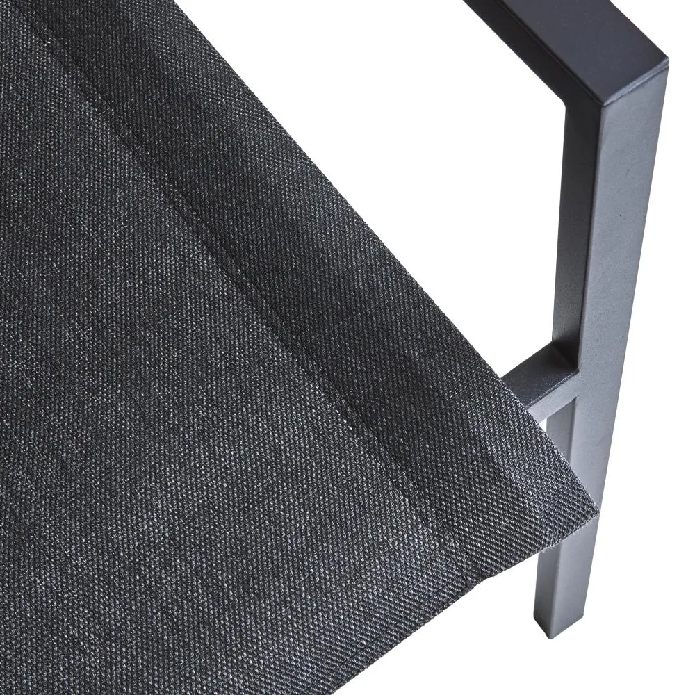 Stol med armlener Black/Black