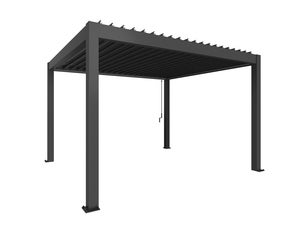 Pergola størrelse 4 x 3,5 metallic mørkegrå