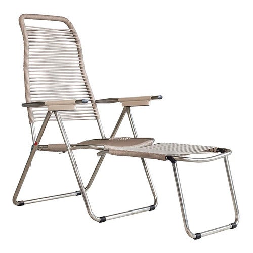 Spaghetti footrest taupe matt aluminium