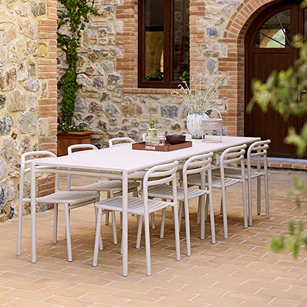 Bliss spisebord forlengelsesplate inkl. ben Ørkenrød aluminium