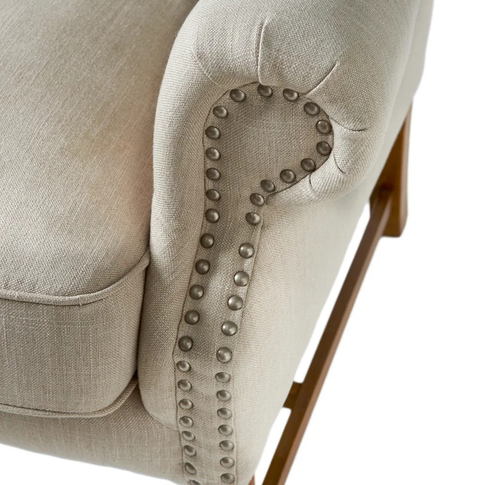 Franklin Park wingback lenestol linen flax