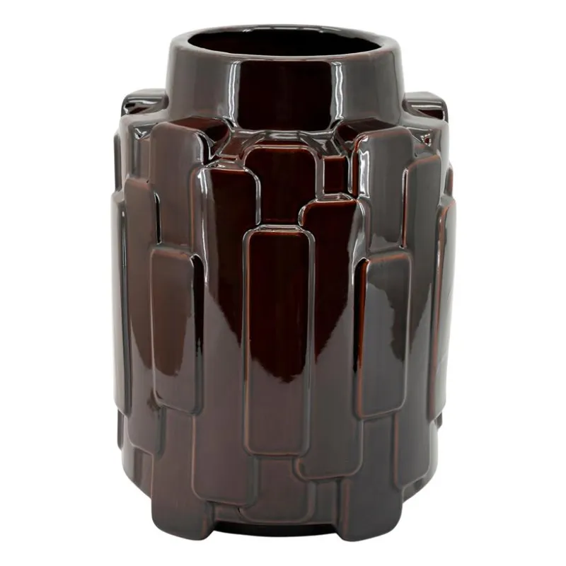 Geary large Vase 26,5x26,5x36 cm Leirtøy Brun