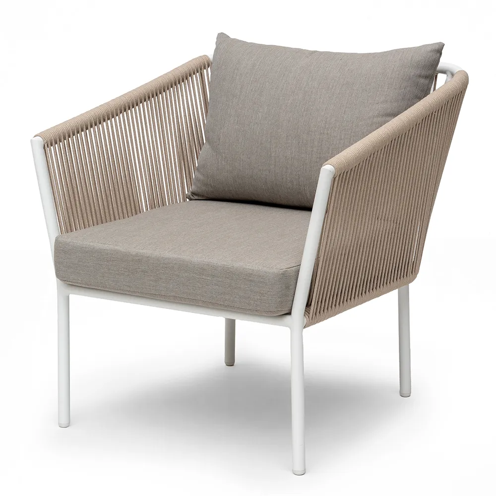 Lersund lenestol Hvit/Beige