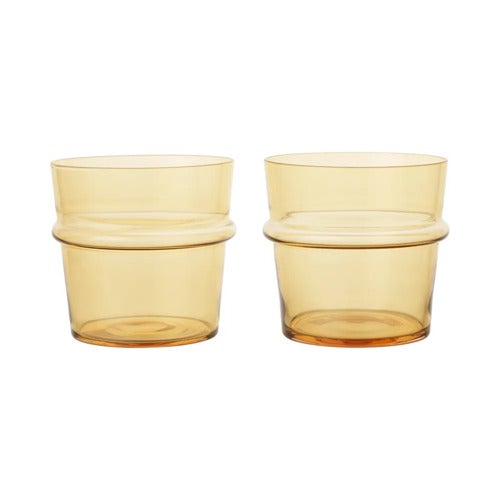 Boya Low Glasses - Set of 2 - Yellow