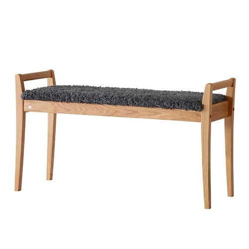 Meja Bench Oljet eik/safeskinn look Mørk grå